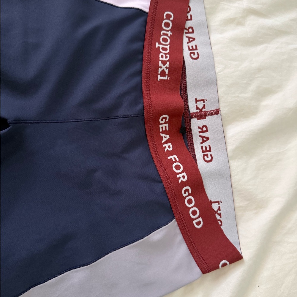 Cotopaxi Haraka Navy, Light Gray, pink & Red Athletic Leggings